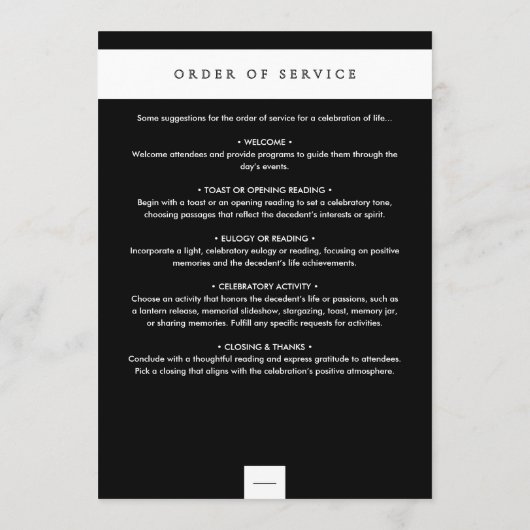 Elegante Moderne Love Memory Arch Foto Beerdigung Programm (Rückseite)