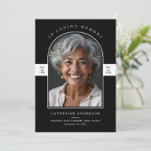 Elegante Moderne Love Memory Arch Foto Beerdigung Programm (Stehend Vorderseite)