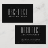 Elegante moderne, luxuriöse Schlichte Architektur Visitenkarte (Vorne/Hinten)