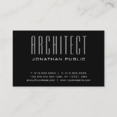 Elegante moderne, luxuriöse Schlichte Architektur Visitenkarte (Rückseite)