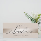 Elegante moderne Luxus-Champagner-Gutscheine (Stehend Vorderseite)