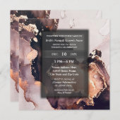 Elegante moderne Luxus Gold Gilded Wedding Party Einladung (Vorne/Hinten)