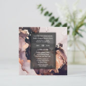 Elegante moderne Luxus Gold Gilded Wedding Party Einladung (Stehend Vorderseite)