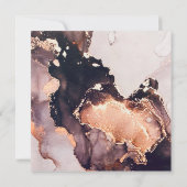 Elegante moderne Luxus Gold Gilded Wedding Party Einladung (Rückseite)