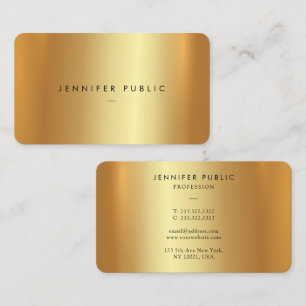Elegante Moderne Luxus-Imitats Gold abgerundete Ec Visitenkarte