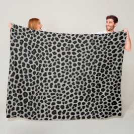 Elegante, moderne Luxus-Kollektion Weißer Leopard Fleecedecke