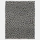 Elegante, moderne Luxus-Kollektion Weißer Leopard Fleecedecke (Vorderseite)
