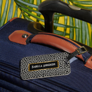 Elegante, moderne Luxus-Kollektion Weißer Leopard Gepäckanhänger