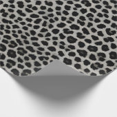 Elegante, moderne Luxus-Kollektion Weißer Leopard Geschenkpapier (Ecke)