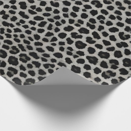 Elegante, moderne Luxus-Kollektion Weißer Leopard Geschenkpapier (Ecke)