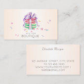 Elegante moderne Macarons, Süßigkeiten Bäckerei Visitenkarte (Vorne/Hinten)