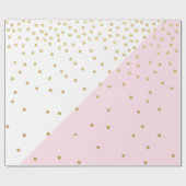 Elegante moderne mädchenhafte Imitate Gold Glitzer Geschenkpapier (Flach)