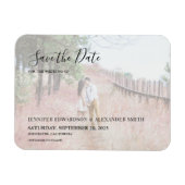Elegante moderne Magnetkarte mit Foto Save the Dat Magnet (Horizontal)