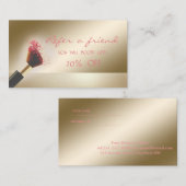 Elegante moderne ,Makeup Brush-Empfehlungskarte Empfehlungskarte (Vorne/Hinten)