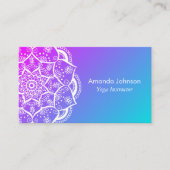 Elegante moderne Mandala Yoga Instruktorin Visitenkarte (Vorderseite)