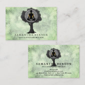 Elegante Moderne Mandala Yoga Pose Tree Logo Kunst Visitenkarte (Vorne/Hinten)