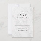 Elegante moderne Marmorkarten trendy Wedding RSVP Einladung (Vorderseite)