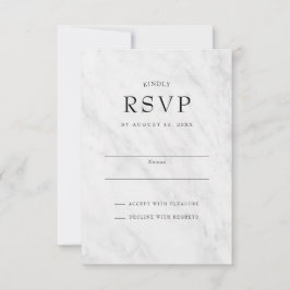 Elegante moderne Marmorkarten trendy Wedding RSVP  Einladung