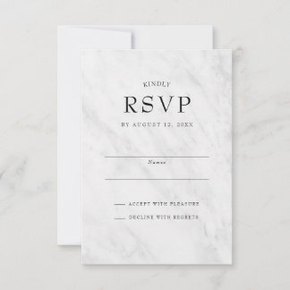 Elegante moderne Marmorkarten trendy Wedding RSVP Einladung