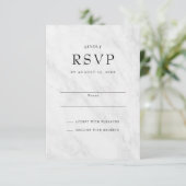 Elegante moderne Marmorkarten trendy Wedding RSVP Einladung (Stehend Vorderseite)