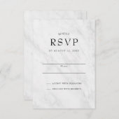 Elegante moderne Marmorkarten trendy Wedding RSVP Einladung (Vorne/Hinten)
