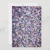 Elegante moderne Maske, Diamanten Sequins Quincean Einladung (Rückseite)