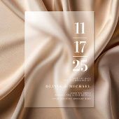 Elegante Moderne Mattierte Hochzeit Acryleinladungen