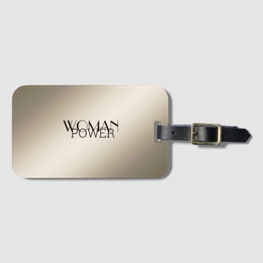 Elegante moderne Metallgepäckmarke Gepäckanhänger (Vorderseite (Horizontal))