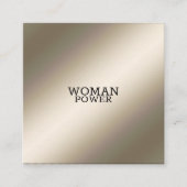 Elegante, moderne Metallgold-Visitenkarte Quadratische Visitenkarte (Vorderseite)