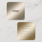 Elegante, moderne Metallgold-Visitenkarte Quadratische Visitenkarte (Vorne/Hinten)