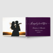 Elegante Moderne Minimal Bold Lila Hochzeit Gästebuch (Voll)