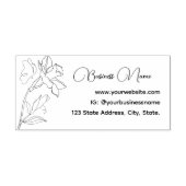 Elegante Moderne Minimal Kontur Blume Schmetterlin Permastempel (Design)