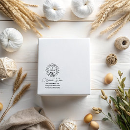 Elegante moderne Minimal-Logos Social Media Handle Gummistempel