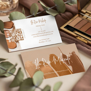 Elegante moderne Minimal-Makeup-Artist-Foto-Collag Visitenkarte
