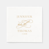 Elegante Moderne Minimale Einfache Fun Fakt Hochze Serviette (Vorderseite)