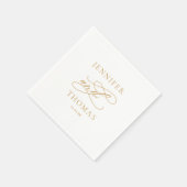 Elegante Moderne Minimale Einfache Fun Fakt Hochze Serviette (Ecke)