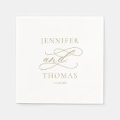 Elegante Moderne Minimale Einfache Fun Fakt Hochze Serviette (Vorderseite)