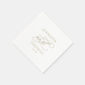 Elegante Moderne Minimale Einfache Fun Fakt Hochze Serviette (Ecke)