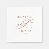 Elegante Moderne Minimale Einfache Fun Fakt Hochze Serviette (Vorderseite)