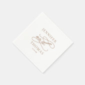 Elegante Moderne Minimale Einfache Fun Fakt Hochze Serviette (Ecke)