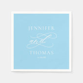 Elegante Moderne Minimale Einfache Fun Fakt Hochze Serviette (Vorderseite)