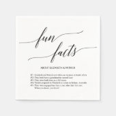 Elegante Moderne Minimale Einfache Fun Fakt Hochze Serviette (Vorderseite)