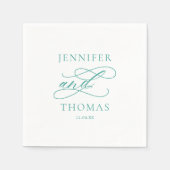 Elegante Moderne Minimale Einfache Fun Fakt Hochze Serviette (Vorderseite)