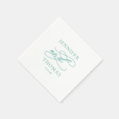 Elegante Moderne Minimale Einfache Fun Fakt Hochze Serviette (Ecke)