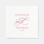 Elegante Moderne Minimale Einfache Fun Fakt Hochze Serviette (Vorderseite)