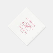 Elegante Moderne Minimale Einfache Fun Fakt Hochze Serviette (Ecke)