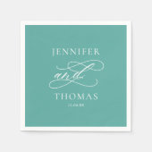 Elegante Moderne Minimale Einfache Fun Fakt Hochze Serviette (Vorderseite)