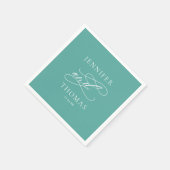 Elegante Moderne Minimale Einfache Fun Fakt Hochze Serviette (Ecke)