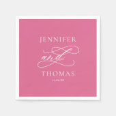 Elegante Moderne Minimale Einfache Fun Fakt Hochze Serviette (Vorderseite)