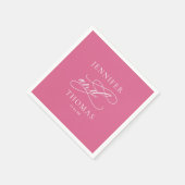 Elegante Moderne Minimale Einfache Fun Fakt Hochze Serviette (Ecke)